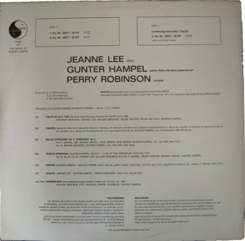 Jeanne Lee, Gunter Hampel, Perry Robinson : Spirits (LP, Album)