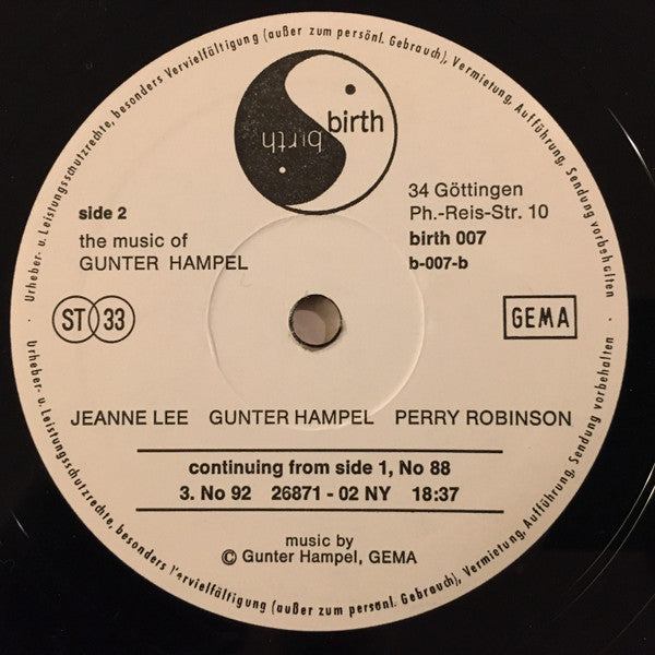 Jeanne Lee, Gunter Hampel, Perry Robinson : Spirits (LP, Album)
