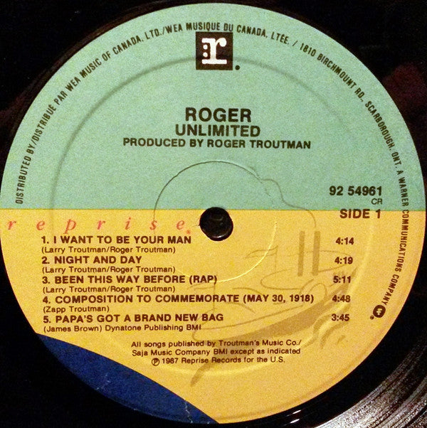 Roger Troutman : Unlimited! (LP, Album)
