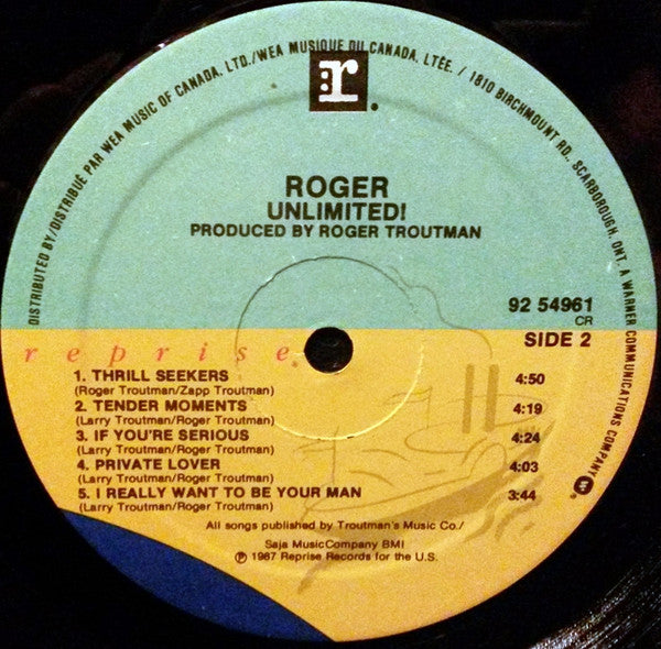 Roger Troutman : Unlimited! (LP, Album)