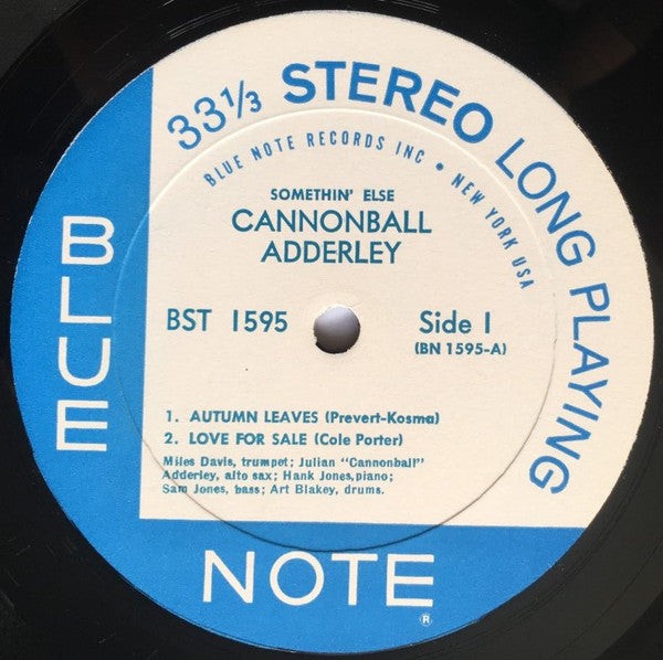 Cannonball Adderley : Somethin' Else (LP, Album, RP, NY )