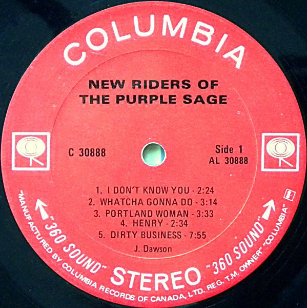 New Riders Of The Purple Sage : New Riders Of The Purple Sage (LP, Album)