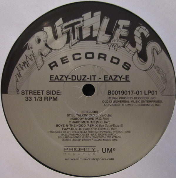 Eazy-E : Eazy-Duz-It (LP, Album, RE)