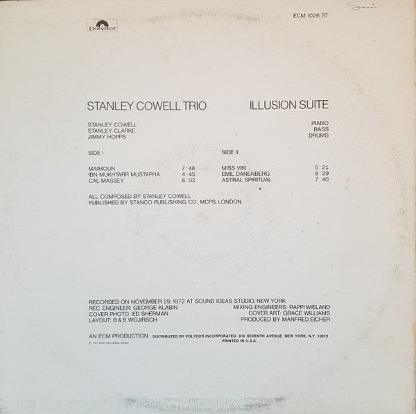 Stanley Cowell Trio : Illusion Suite (LP, Album)