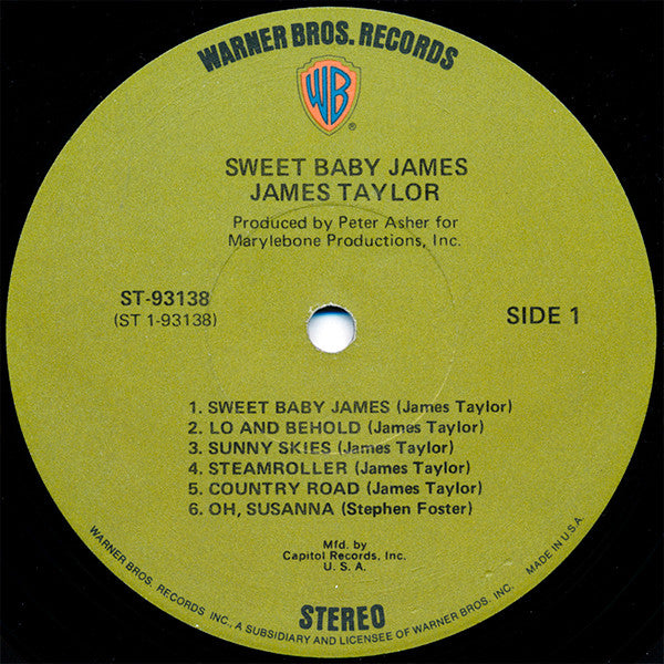 James Taylor (2) : Sweet Baby James (LP, Album, Club)