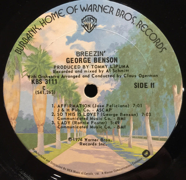 George Benson : Breezin' (LP, Album, CBS)