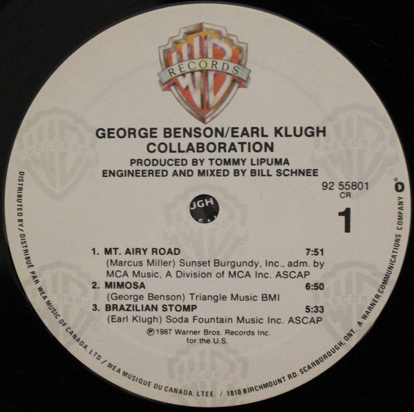 George Benson / Earl Klugh : Collaboration (LP, Album)
