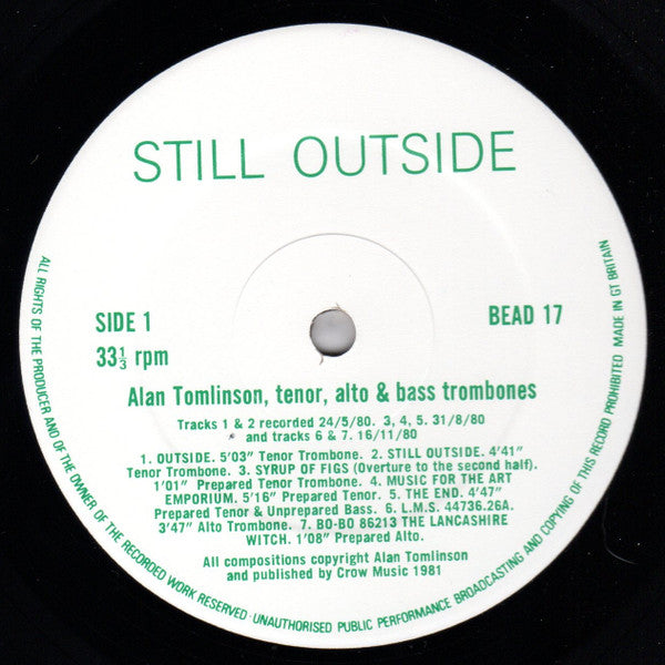 Alan Tomlinson : Still Outside (LP, Album)