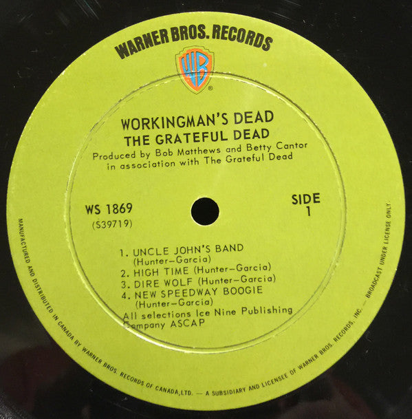 The Grateful Dead : Workingman's Dead (LP, Album)
