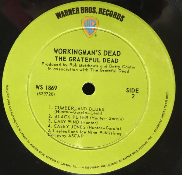 The Grateful Dead : Workingman's Dead (LP, Album)