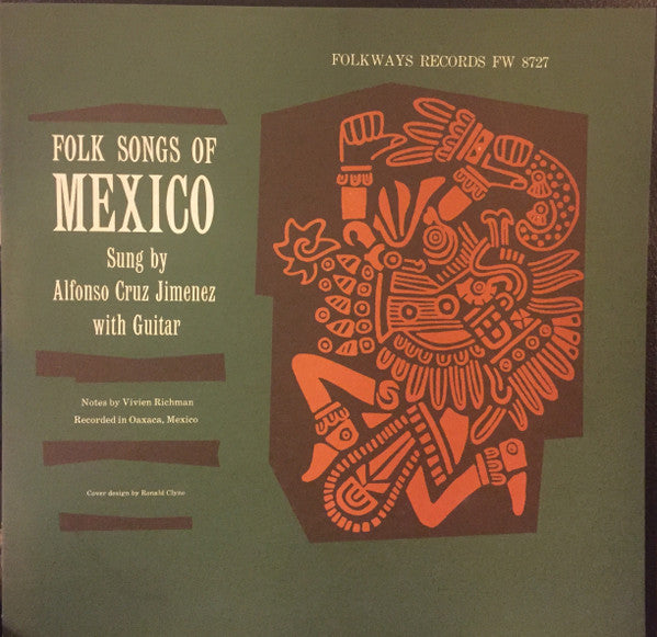 Alfonso Cruz Jimenez : Folk Songs Of Mexico (LP)
