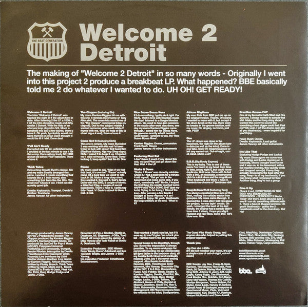 Jay Dee : Welcome 2 Detroit (2xLP, Album)