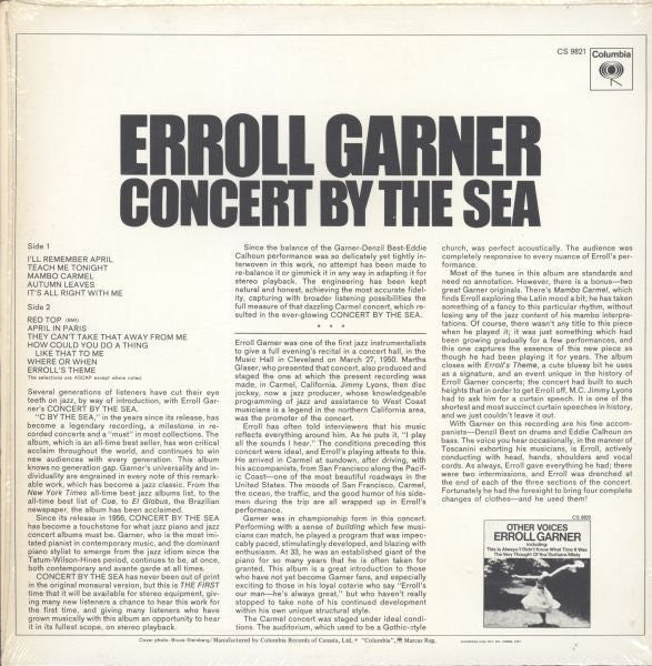 Erroll Garner : Concert By The Sea (LP, Album, RE)