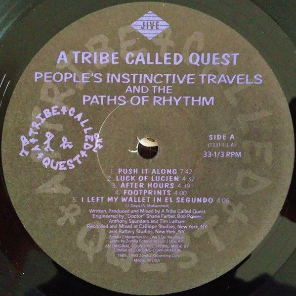 A Tribe Called Quest : People's Instinctive Travels And The Paths Of Rhythm (LP, Album)