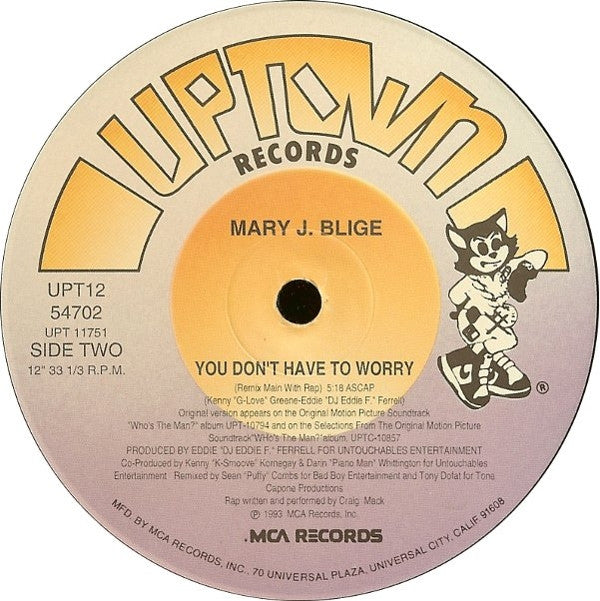 Mary J. Blige : You Don't Have To Worry (12")
