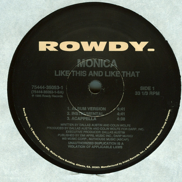 Monica : Like This And Like That (12")