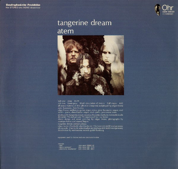 Tangerine Dream : Atem (LP, Album)