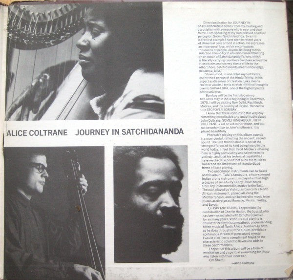 Alice Coltrane Featuring Pharoah Sanders : Journey In Satchidananda (LP, Album, Gat)