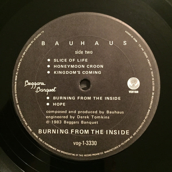 Bauhaus : Burning From The Inside (LP, Album)