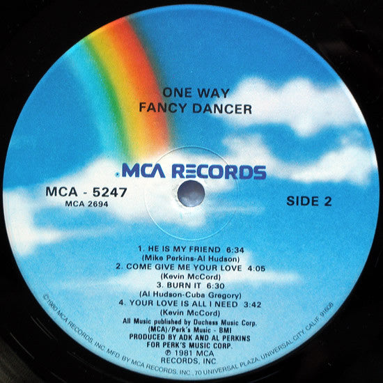 One Way : Fancy Dancer (LP, Album, Glo)