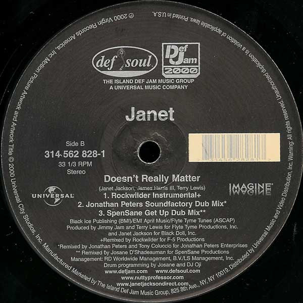Janet Jackson : Doesn't Really Matter (12")