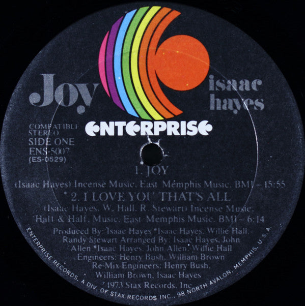 Isaac Hayes : Joy (LP, Album, Son)