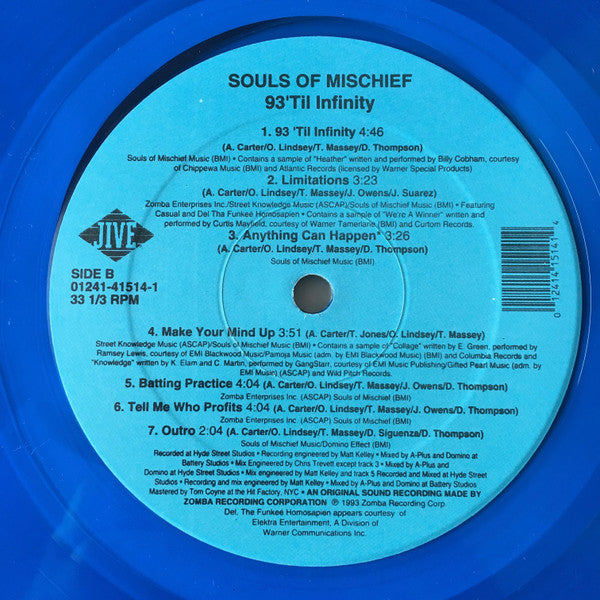 Souls Of Mischief : 93 'Til Infinity (LP, Album, Blu)