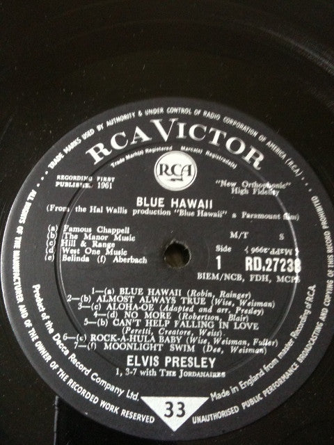 Elvis Presley : Blue Hawaii (LP, Mono, RE)