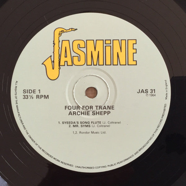 Archie Shepp : Four For Trane (LP, Album, RE)