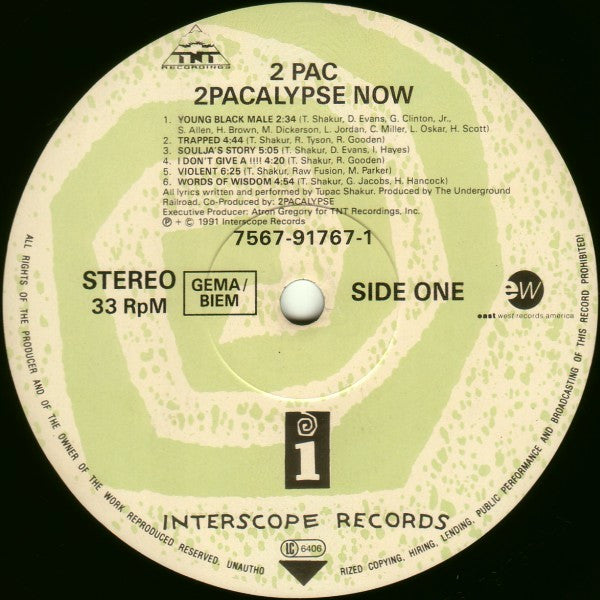 2Pac : 2Pacalypse Now (LP, Album)