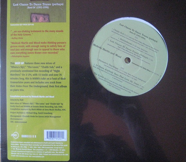 Medeski Martin & Wood : Last Chance To Dance Trance (Perhaps) Best Of (1991-1996) (2xLP, Comp)