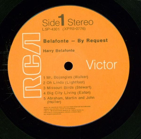 Harry Belafonte : Belafonte - By Request (LP)