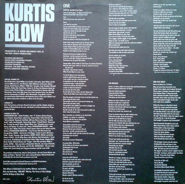 Kurtis Blow : Kurtis Blow (LP, Album)