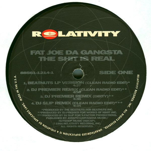 Fat Joe Da Gangsta* : The Shit Is Real (12")