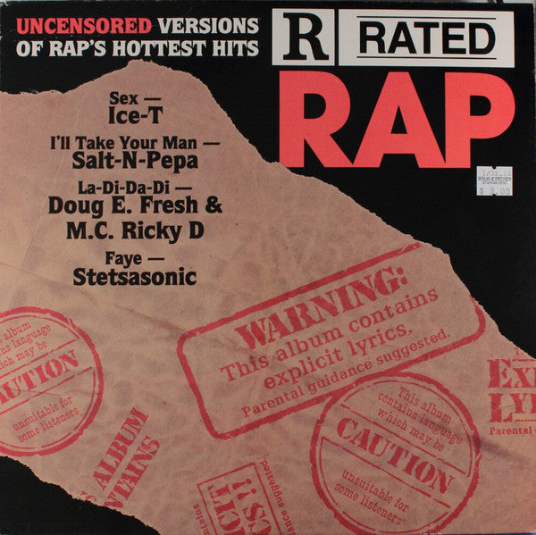 Various : R Rated Rap: Uncensored Versions Of Rap's Hottest Hits (LP, Comp)