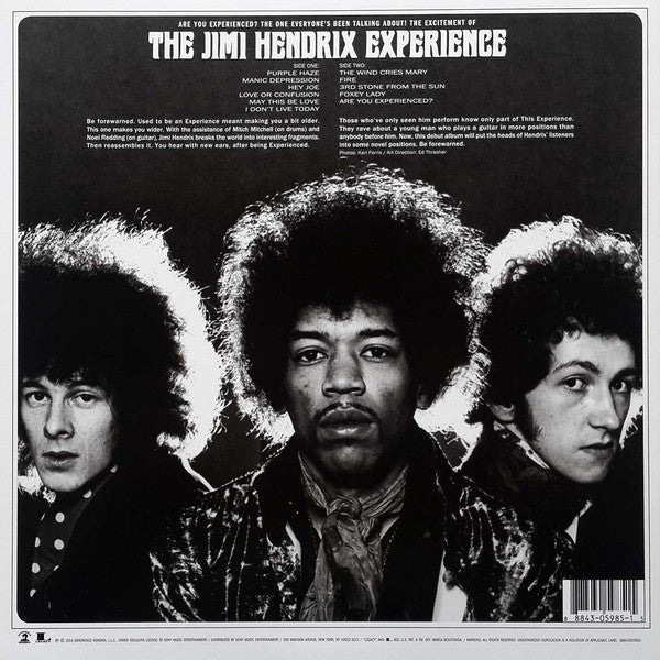 The Jimi Hendrix Experience : Are You Experienced  (LP, Album, RM, RP, 200)