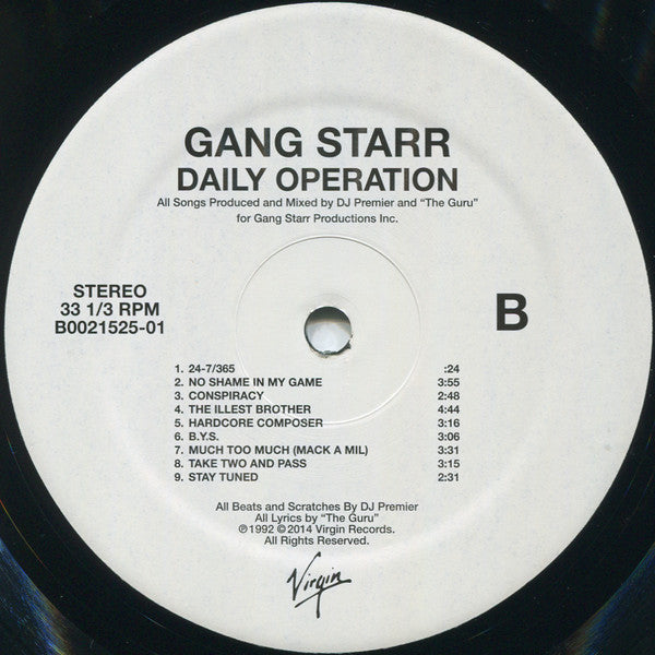 Gang Starr : Daily Operation (LP, Album, RE, 3D )