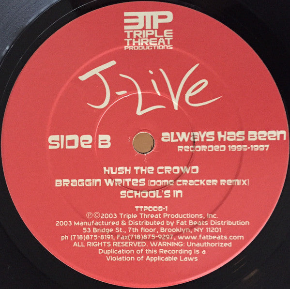 J-Live : Always Has Been (12", EP)