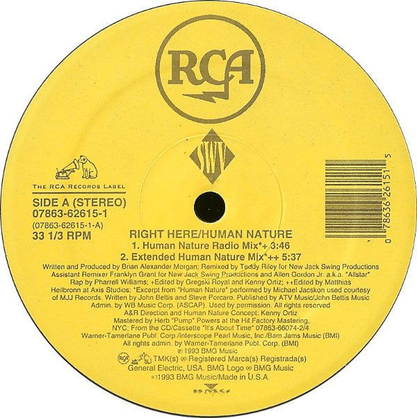 SWV : Right Here / Human Nature (12", Single)