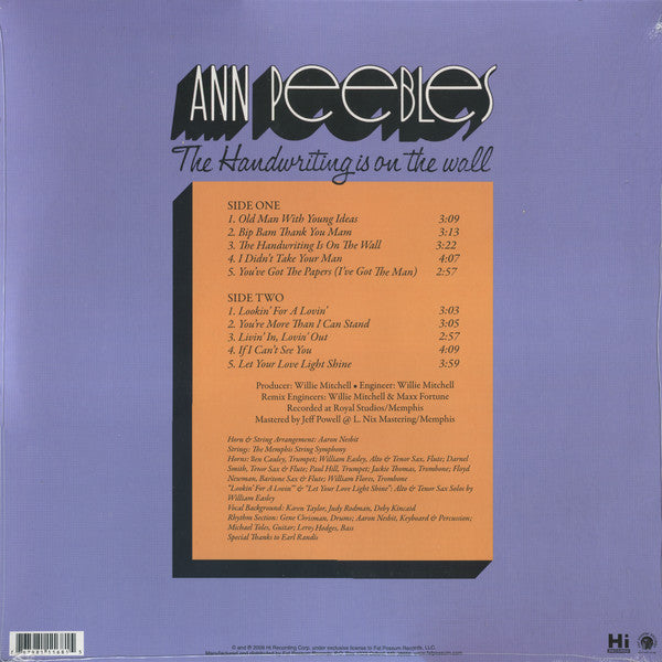 Ann Peebles : The Handwriting Is On The Wall (LP, Album, RE)