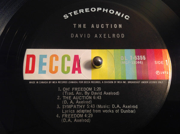 David Axelrod : The Auction (LP, Album, Gat)