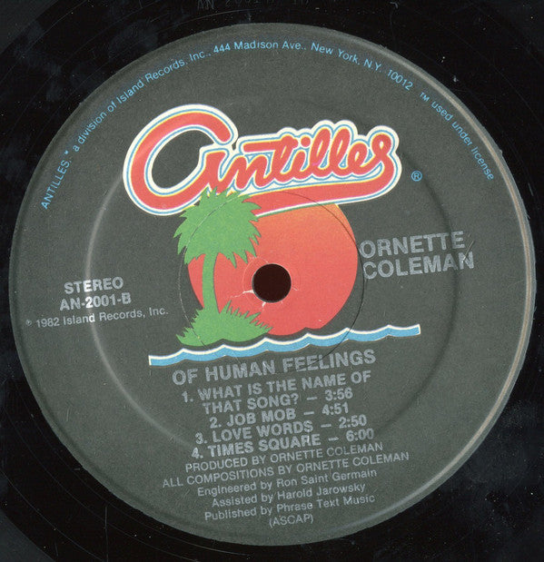 Ornette Coleman : Of Human Feelings (LP, Album)