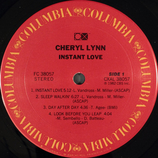 Cheryl Lynn : Instant Love (LP, Album, RM, CX)