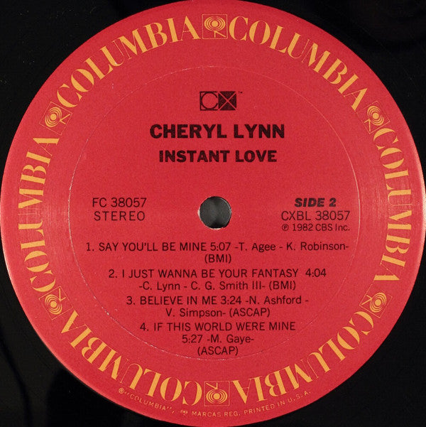 Cheryl Lynn : Instant Love (LP, Album, RM, CX)