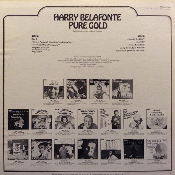 Harry Belafonte : Pure Gold (LP, Comp)