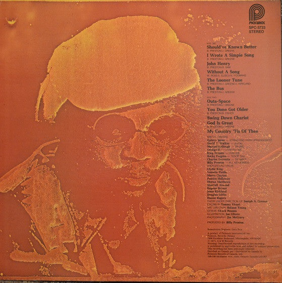 Billy Preston : I Wrote A Simple Song (LP, Album, RE, RM)