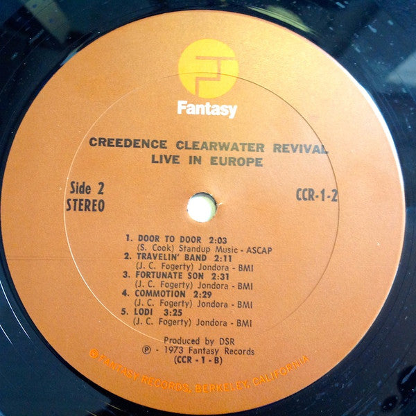 Creedence Clearwater Revival : Live In Europe (2xLP, Album, Ter)