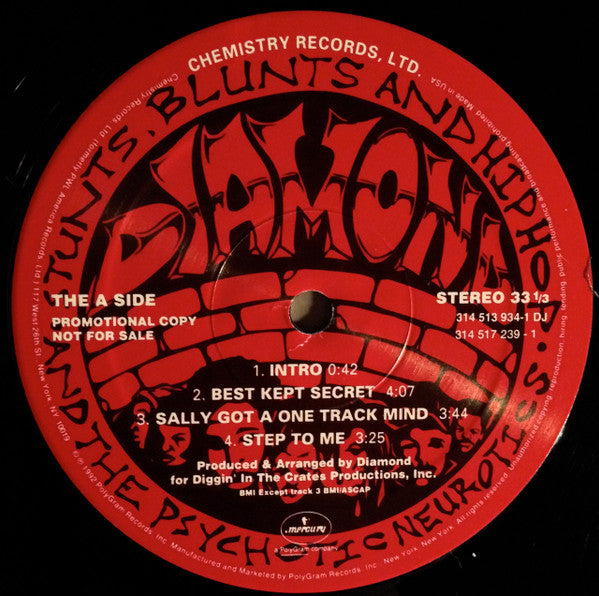 Diamond D And The Psychotic Neurotics : Stunts, Blunts, & Hip Hop (2xLP, Album, Promo)