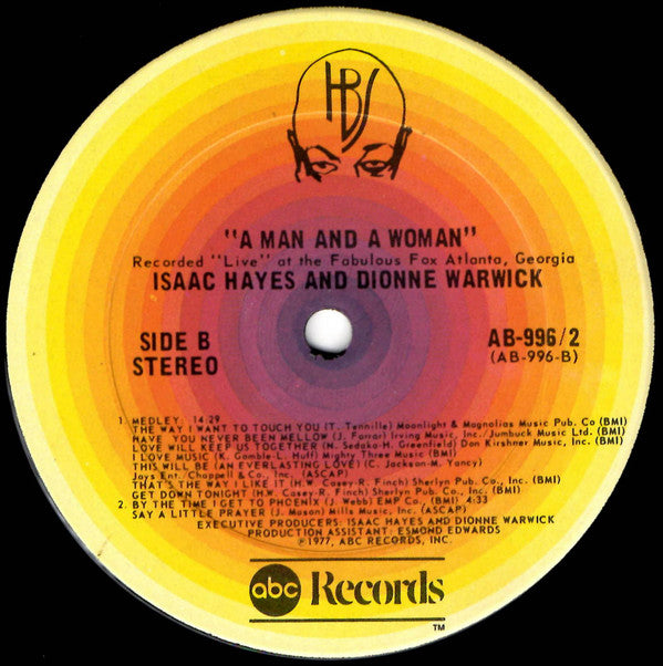 Isaac Hayes & Dionne Warwick : A Man And A Woman (2xLP, Album, Pit)