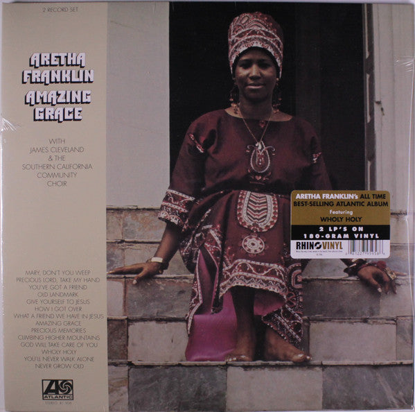 Aretha Franklin With Rev. James Cleveland & The Southern California Community Choir : Amazing Grace (2xLP, Album, RE, 180)